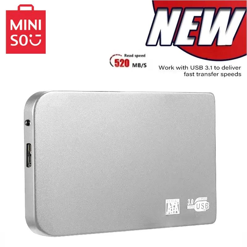 MINISO SSD ޴   ָ Ʈ ϵ ̺, ƮϿ  ϵ ̺, USB3.0 ̽, 500GB, 128TB SSD